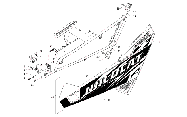 Parts Diagram for Arctic Cat 2017 WILDCAT TRAIL XT EPS LIMITED EDITION ATV DOOR ASSEMBLY