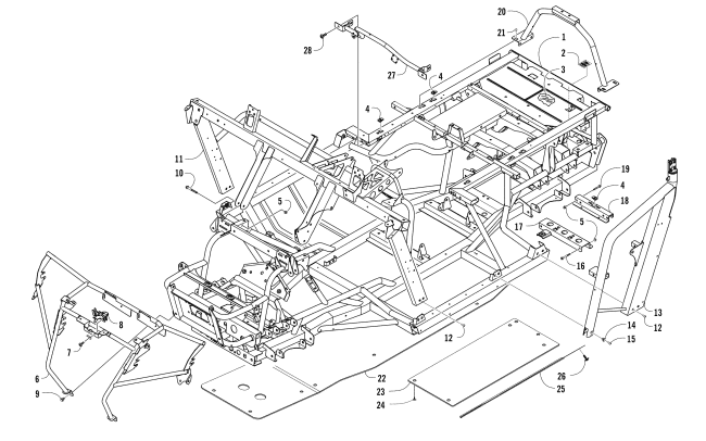 Parts Diagram for Arctic Cat 2017 PROWLER 1000 XT ATV FRAME AND RELATED PARTS