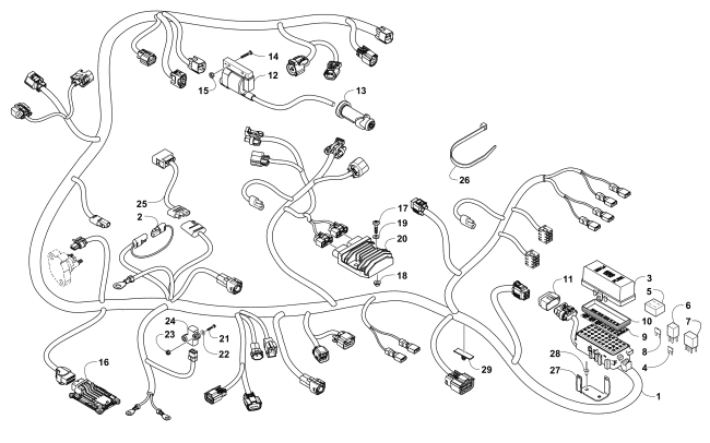 Parts Diagram for Arctic Cat 2017 PROWLER 1000 XT ATV WIRING HARNESS ASSEMBLY