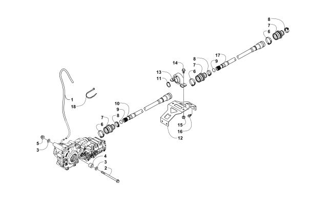 Parts Diagram for Arctic Cat 2017 WILDCAT TRAIL LTD ATV FRONT DRIVE SYSTEM ASSEMBLY