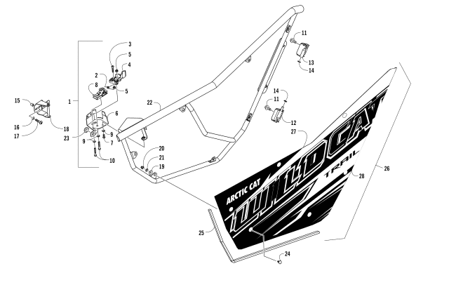 Parts Diagram for Arctic Cat 2017 WILDCAT TRAIL SE EPS ATV DOOR ASSEMBLY