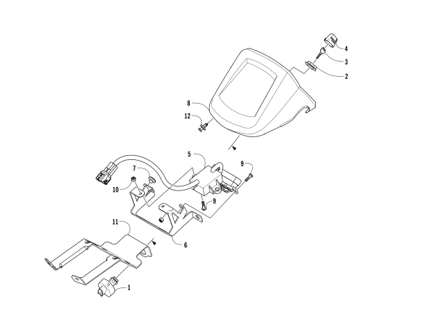 Parts Diagram for Arctic Cat 2018 ALTERRA VLX 700 ATV INSTRUMENT POD ASSEMBLY