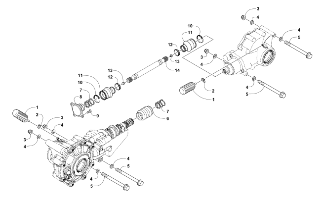 Parts Diagram for Arctic Cat 2017 VLX 700 ATV DRIVE TRAIN ASSEMBLY