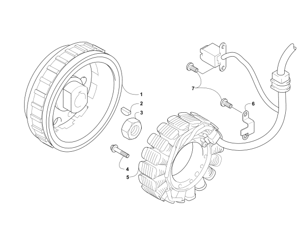 Parts Diagram for Arctic Cat 2013 WILDCAT 1000 LATE BUILD ATV MAGNETO ASSEMBLY