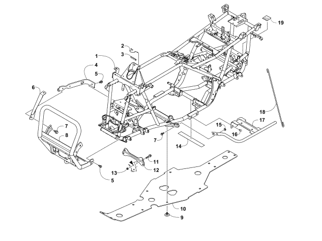 Parts Diagram for Arctic Cat 2018 ALTERRA VLX 700 EPS ATV FRAME AND RELATED PARTS