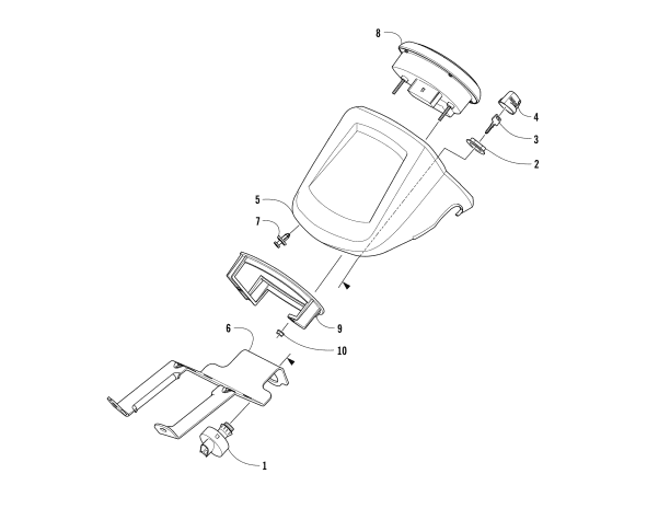 Parts Diagram for Arctic Cat 2018 ALTERRA VLX 700 EPS ATV INSTRUMENT POD ASSEMBLY