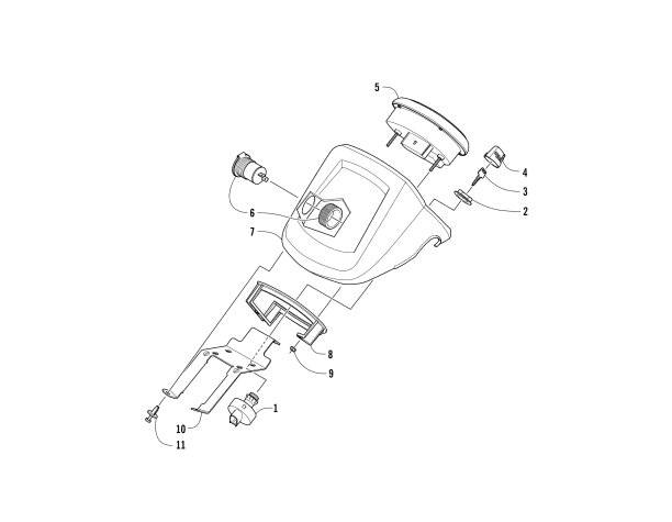 Parts Diagram for Arctic Cat 2018 ALTERRA 700 MUD PRO LTD EPS ATV INSTRUMENT POD ASSEMBLY