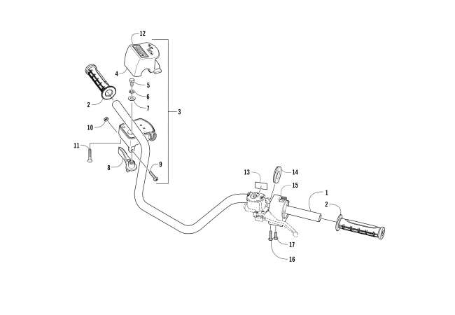 Parts Diagram for Arctic Cat 2018 ALTERRA TBX 700 EPS ATV HANDLEBAR ASSEMBLY