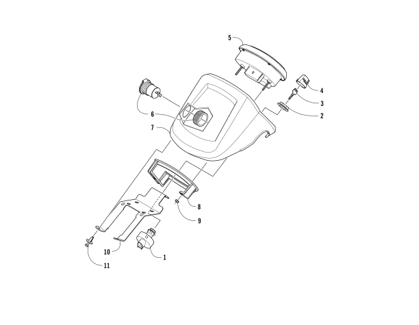 Parts Diagram for Arctic Cat 2018 ALTERRA TBX 700 EPS ATV INSTRUMENT POD ASSEMBLY