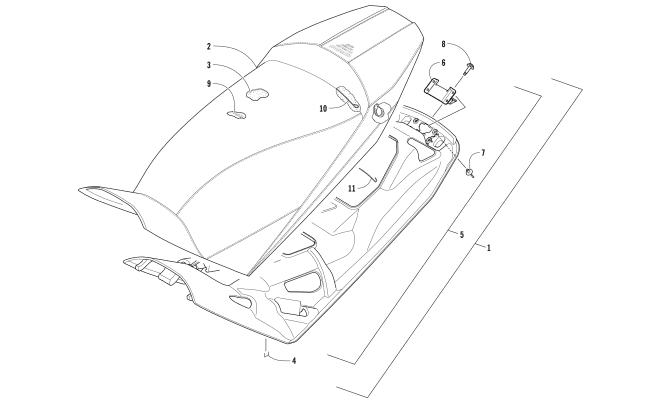 Parts Diagram for Arctic Cat 2018 ZR 9000 SNO PRO 129 SNOWMOBILE SEAT ASSEMBLY