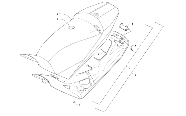 Parts Diagram for Arctic Cat 2018 ZR 7000 129 SNOWMOBILE SEAT ASSEMBLY