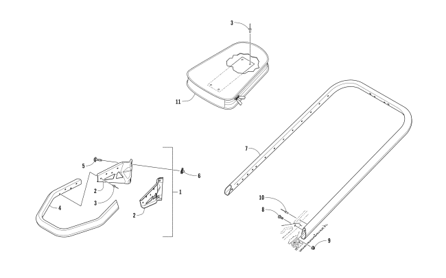 Parts Diagram for Arctic Cat 2018 ZR 7000 129 SNOWMOBILE BUMPERS AND STORAGE