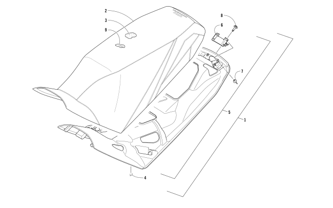 Parts Diagram for Arctic Cat 2018 XF 9000 CROSS COUNTRY LTD 137 SNOWMOBILE SEAT ASSEMBLY