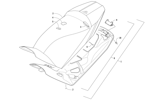 Parts Diagram for Arctic Cat 2018 XF 7000 CROSSTREK 137 SNOWMOBILE SEAT ASSEMBLY