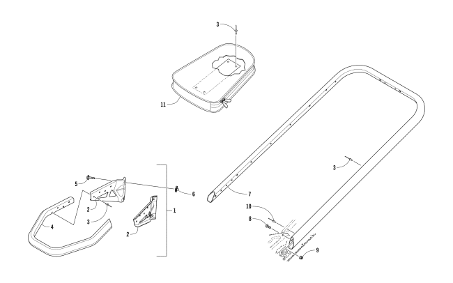Parts Diagram for Arctic Cat 2018 ZR 7000 137 SNOWMOBILE BUMPERS AND STORAGE