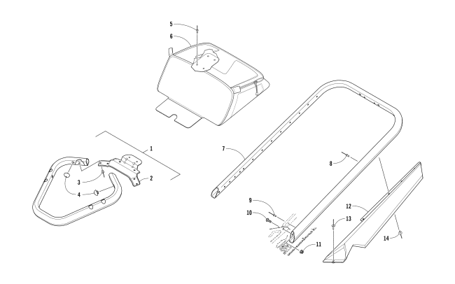 Parts Diagram for Arctic Cat 2018 ZR 9000 SNO PRO 129 SNOWMOBILE BUMPERS AND STORAGE