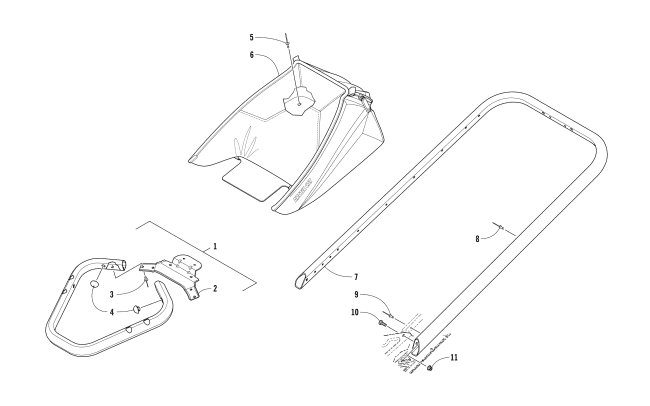 Parts Diagram for Arctic Cat 2018 XF 9000 CROSSTREK 137 SNOWMOBILE BUMPERS AND STORAGE