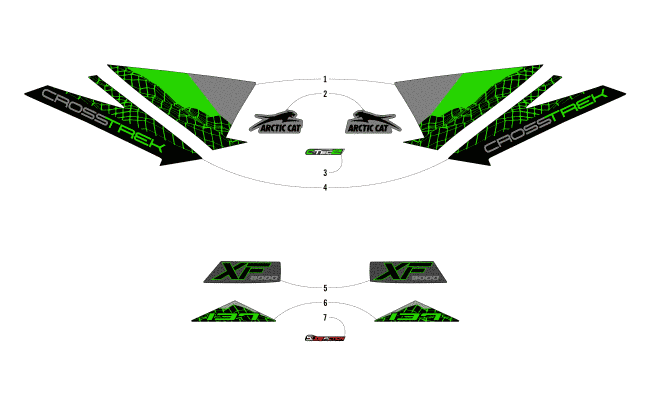 Parts Diagram for Arctic Cat 2018 XF 8000 CROSSTREK ES 137 SNOWMOBILE DECALS