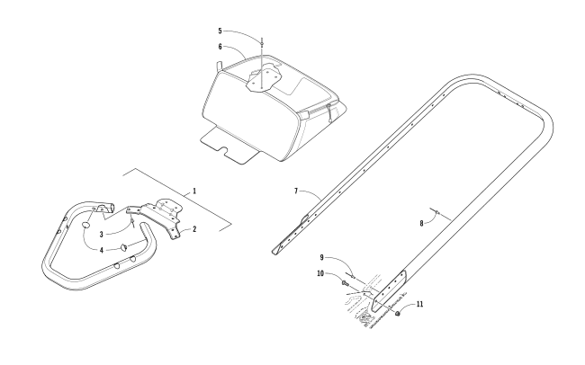 Parts Diagram for Arctic Cat 2018 XF 9000 HIGH COUNTRY LTD 141 SNOWMOBILE BUMPERS AND STORAGE