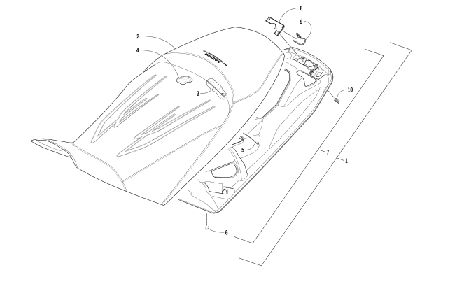 Parts Diagram for Arctic Cat 2018 PANTERA 7000 SNOWMOBILE SEAT ASSEMBLY