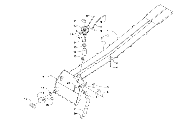 Parts Diagram for Arctic Cat 2018 XF 8000 HIGH COUNTRY LTD ES 153 SNOWMOBILE COOLING ASSEMBLY