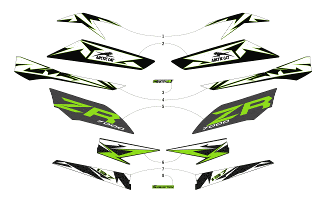 Parts Diagram for Arctic Cat 2018 ZR 7000 LTD 137 SNOWMOBILE DECALS