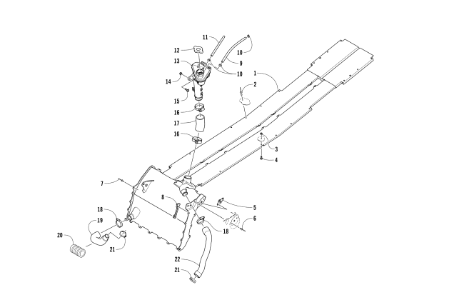 Parts Diagram for Arctic Cat 2018 XF 8000 HIGH COUNTRY LTD ES 141 SNOWMOBILE COOLING ASSEMBLY