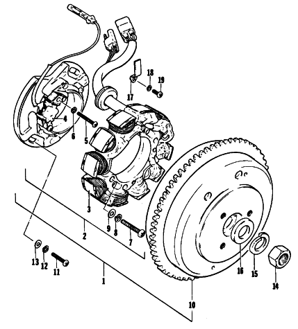 Parts Diagram for Arctic Cat 1977 CHEETAH SNOWMOBILE MAGNETO