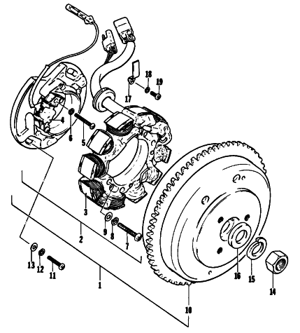 Parts Diagram for Arctic Cat 1977 PANTHER 4000 SNOWMOBILE MAGNETO
