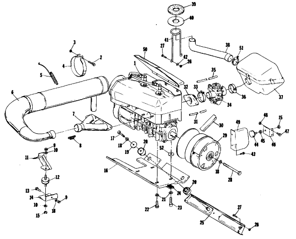 Parts Diagram for Arctic Cat 1977 PANTERA F/C SNOWMOBILE ENGINE AND RELATED PARTS