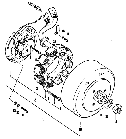 Parts Diagram for Arctic Cat 1977 PANTERA F/C SNOWMOBILE MAGNETO