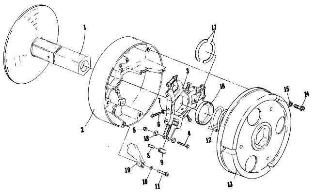 Parts Diagram for Arctic Cat 1977 Z 440 SNOWMOBILE DRIVE CLUTCH