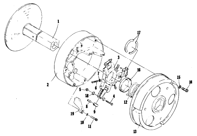 Parts Diagram for Arctic Cat 1977 CROSS COUNTRY CAT SNOWMOBILE DRIVE CLUTCH