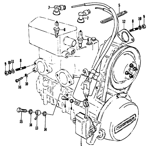 Parts Diagram for Arctic Cat 1977 CROSS COUNTRY CAT SNOWMOBILE ELECTRICAL