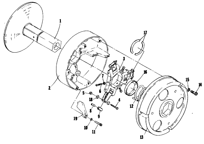 Parts Diagram for Arctic Cat 1978 JAG 3000 SNOWMOBILE DRIVE CLUTCH