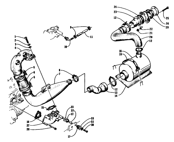 Parts Diagram for Arctic Cat 1978 JAG 2000 SNOWMOBILE CRANKCASE AND CYLINDER