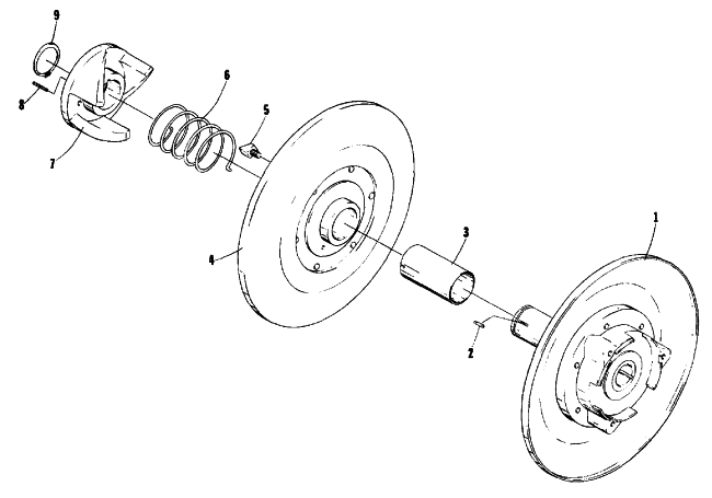 Parts Diagram for Arctic Cat 1978 PANTHER 4000 SNOWMOBILE DRIVEN CLUTCH