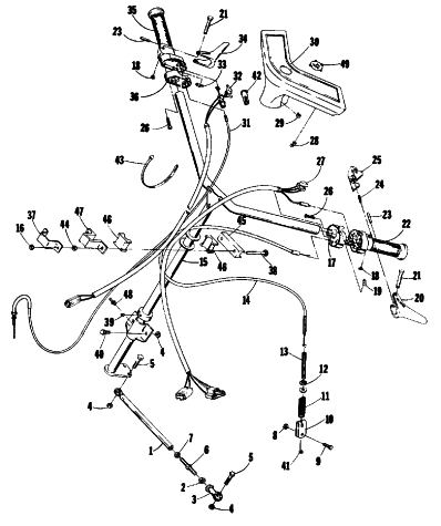 Parts Diagram for Arctic Cat 1978 PANTHER 4000 SNOWMOBILE STEERING