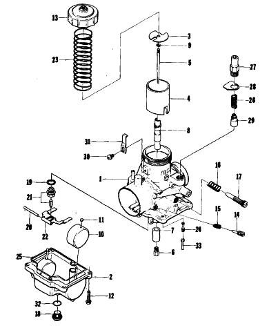 Parts Diagram for Arctic Cat 1978 PANTHER 4000 SNOWMOBILE CARBURETOR
