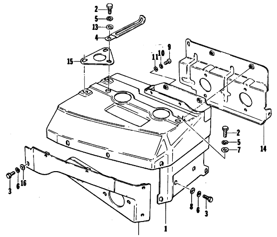 Parts Diagram for Arctic Cat 1978 CHEETAH SNOWMOBILE CYLINDER COWLING
