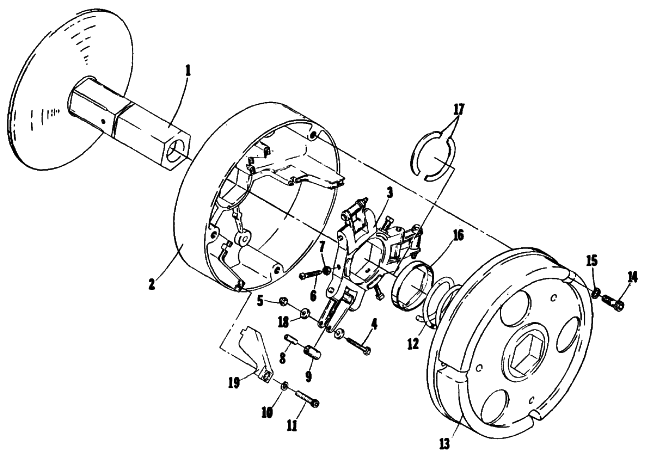 Parts Diagram for Arctic Cat 1978 EL TIGRE' 6000 L/C SNOWMOBILE DRIVE CLUTCH