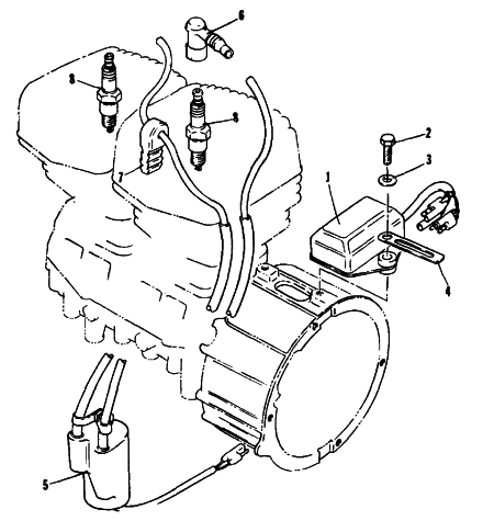 Parts Diagram for Arctic Cat 1978 EL TIGRE' 5000 F/A SNOWMOBILE ELECTRICAL
