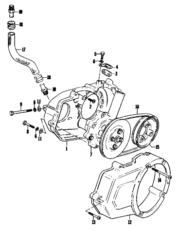 Parts Diagram for Arctic Cat 1978 EL TIGRE' 6000 L/C SNOWMOBILE WATER PUMP