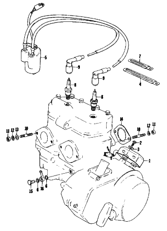 Parts Diagram for Arctic Cat 1978 EL TIGRE' 6000 L/C SNOWMOBILE ELECTRICAL