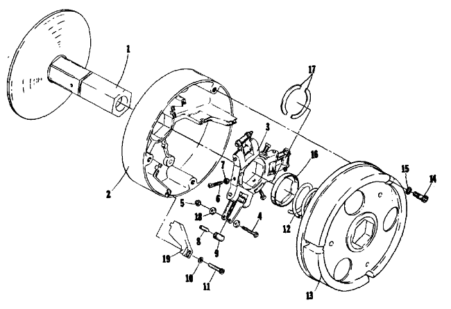 Parts Diagram for Arctic Cat 1978 PANTERA F/C SNOWMOBILE DRIVE CLUTCH