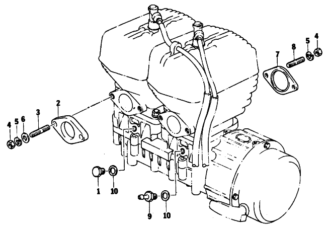 Parts Diagram for Arctic Cat 1976 CROSS COUNTRY CAT SNOWMOBILE INSULATORS