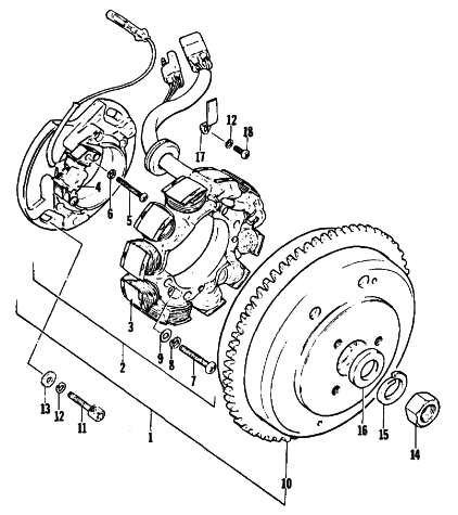 Parts Diagram for Arctic Cat 1978 PANTERA F/C SNOWMOBILE MAGNETO