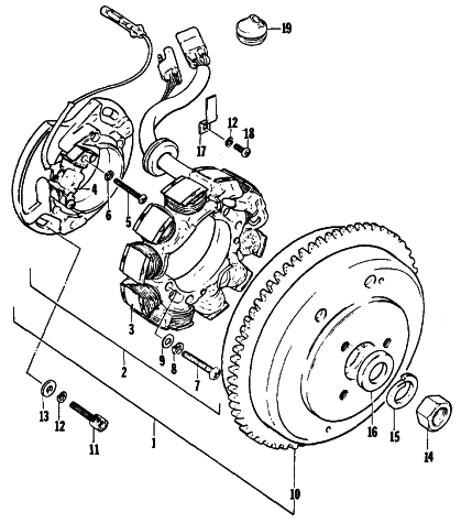 Parts Diagram for Arctic Cat 1979 PANTHER SNOWMOBILE MAGNETO