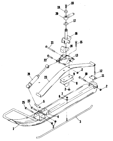 Parts Diagram for Arctic Cat 1979 PANTERA SNOWMOBILE SKI