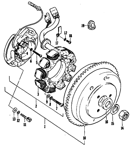 Parts Diagram for Arctic Cat 1979 PANTERA SNOWMOBILE MAGNETO